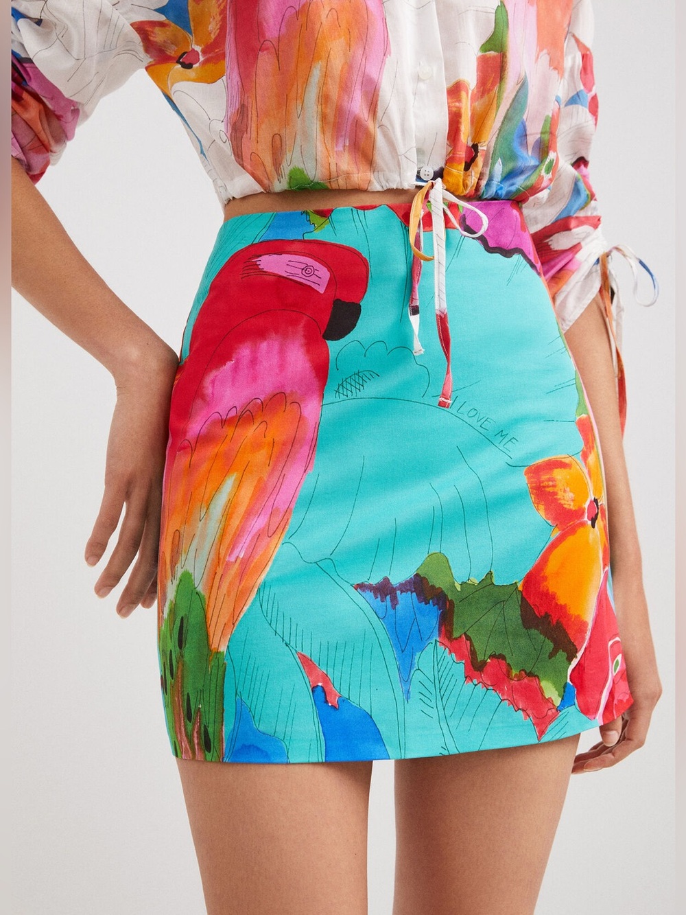Desigual Tropical Mini Skirt